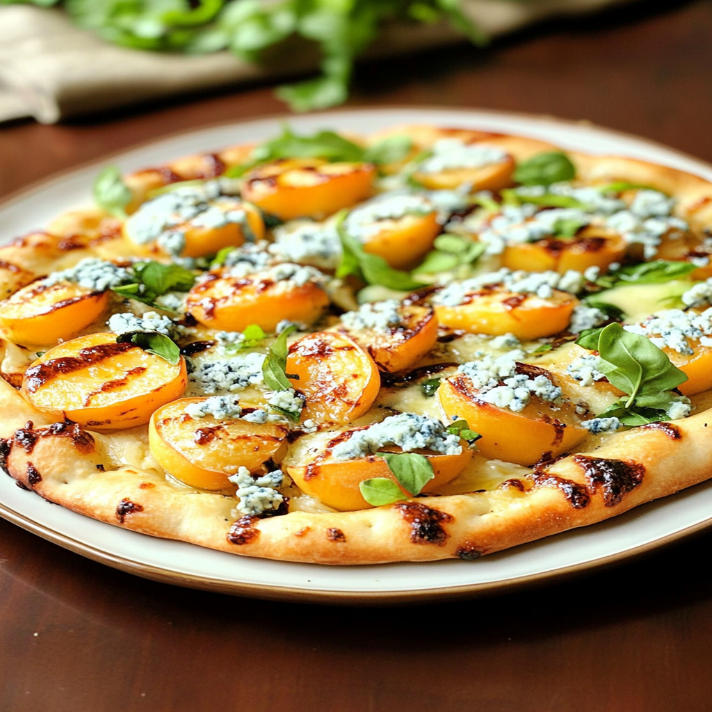 Sweet and Savory Nectarine Recipes: Flatbread with Blue Cheese