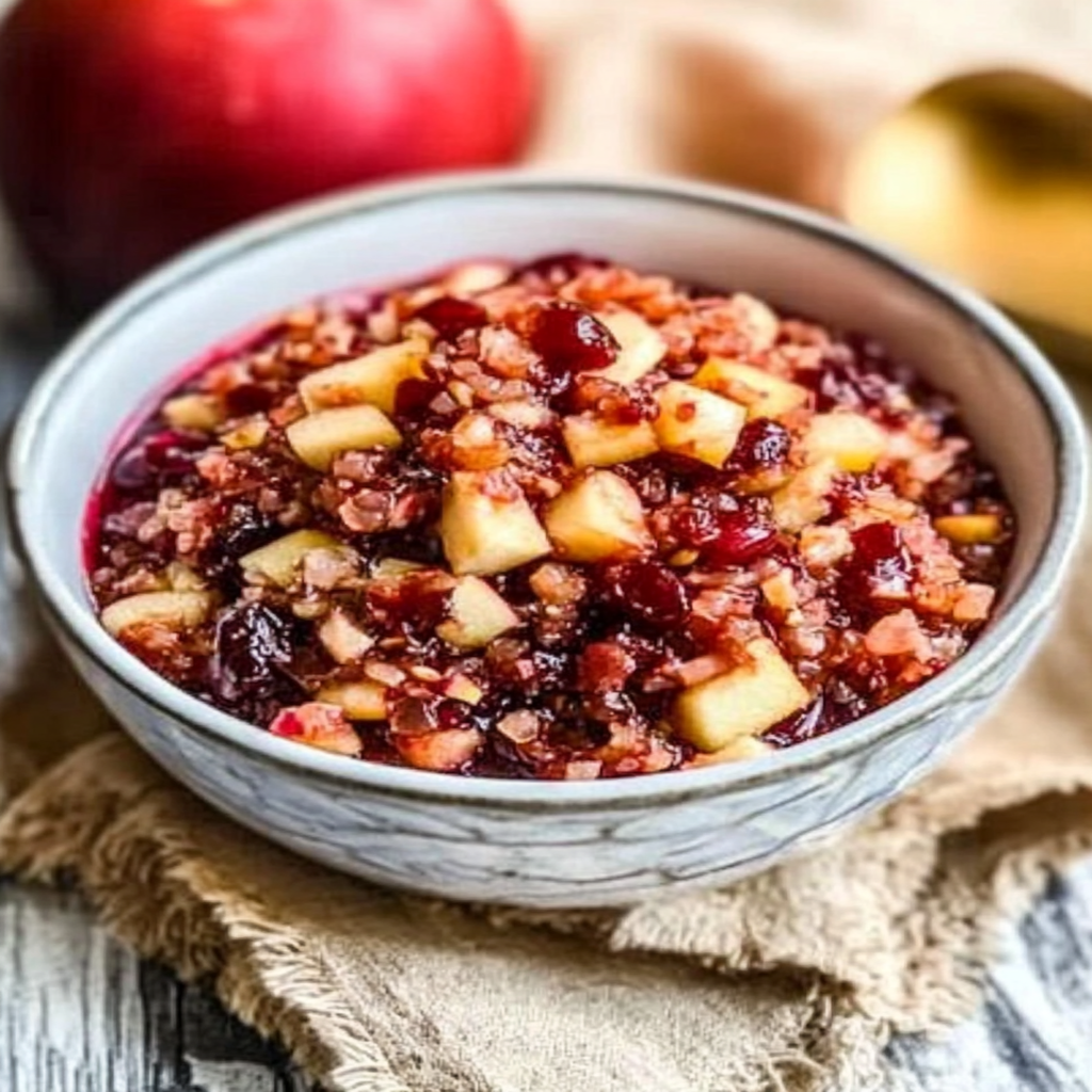 Crunchy Apple Cranberry Relish
