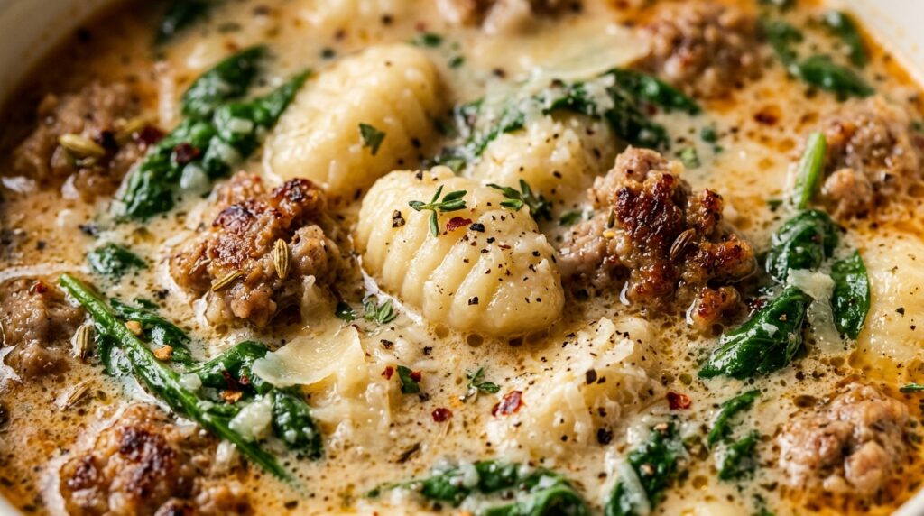 Creamy Sausage and Spinach Gnocchi Soup (One-Pot Comfort)