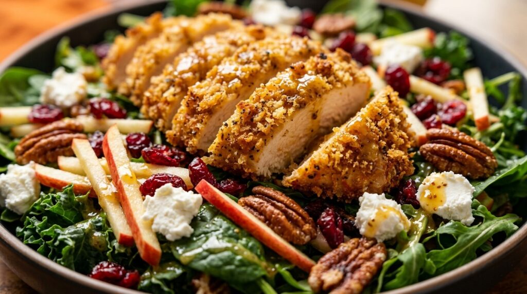 Crispy Autumn Chicken Salad (Fresh Fall Harvest Bowl)