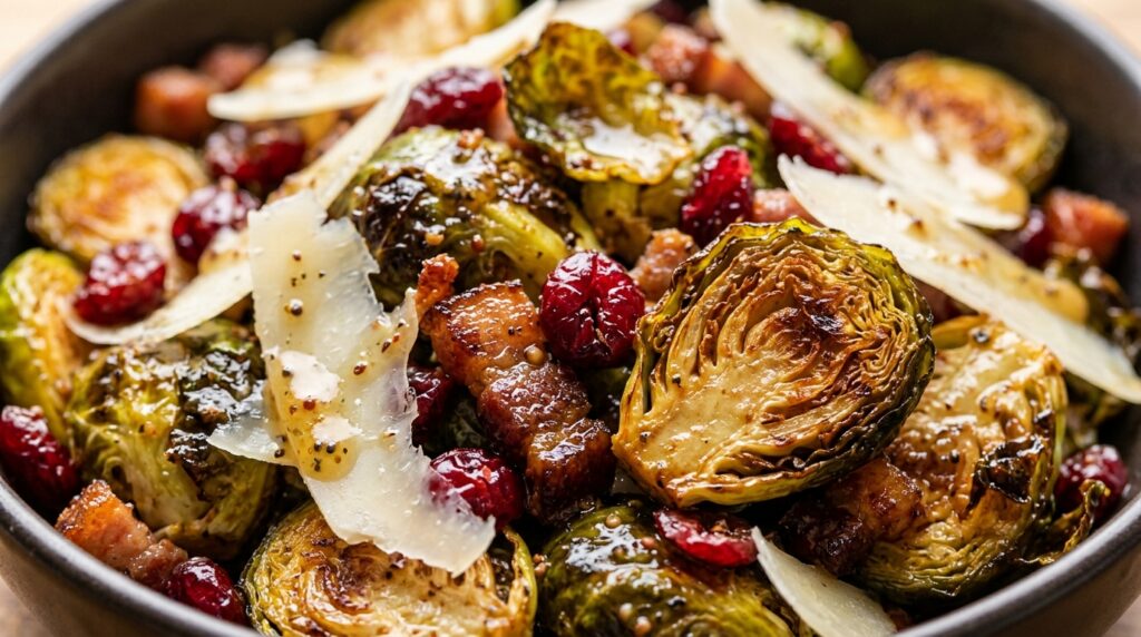 Crispy Roasted Brussels Sprouts & Warm Pancetta Salad