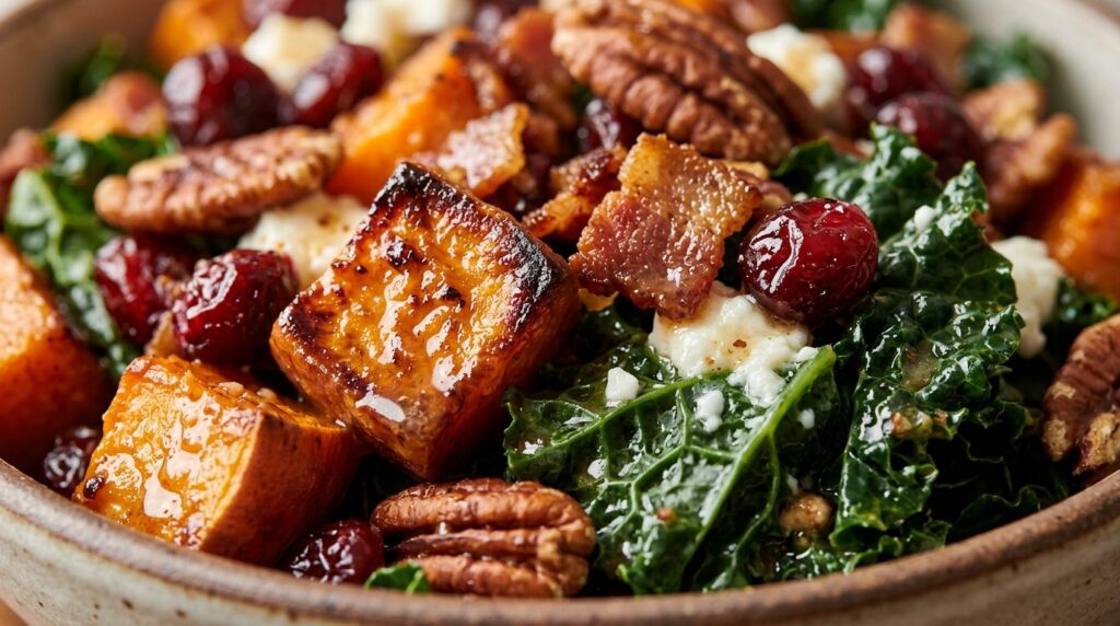 Roasted Sweet Potato and Kale Salad (Warm Fall Harvest Bowl)