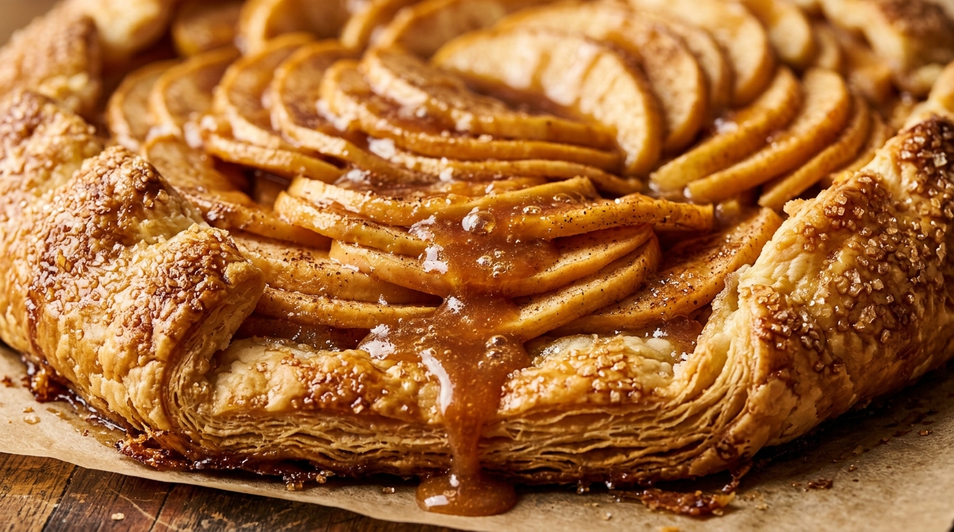 Rustic Salted Caramel Apple Galette (Easy Flaky Fall Tart)